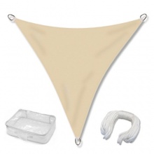 Sonnensegel HDPE dreieck 5x5x5 sand-beige Bild 1