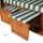 Strandkorb Nordsee grn-weiss Geflecht natur Bild 5