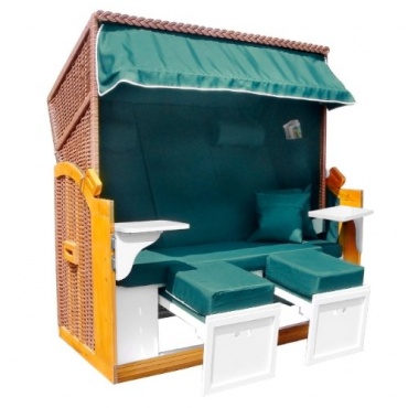 Homelux Strandkorb Polyrattan Sylt Ostsee 4x Kissen  Bild 1