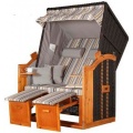 Strandkorb Modell Ostsee Olivgrau PE Rattan Olivgrau  Bild 1
