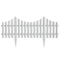 4 Stck Gartenzaun Zierzaun 60,5x33cm - Weiss Bild 1