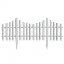 4 Stck Gartenzaun Zierzaun 60,5x33cm - Weiss Bild 1