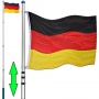 ALU Teleskop Fahnenmast 630cm + Deutschlandfahne + Bodenhlse Bild 1