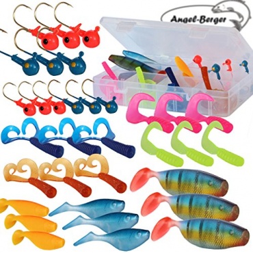32-tlg Gummifischset Kunstkder Angeln,Angelshop Berger Bild 1