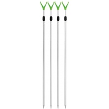 4x Aluminium Teleskop Rutenhalter m V- Auflage noorsk Bild 1