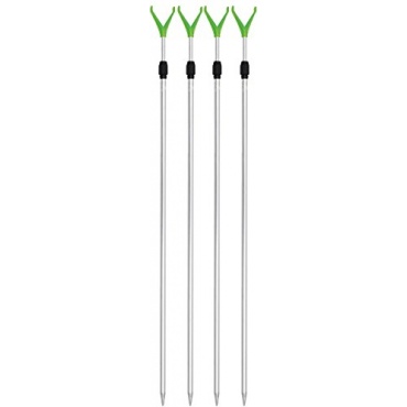 4x Aluminium Teleskop Rutenhalter m V- Auflage noorsk Bild 1