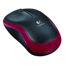 Logitech M185 PC Maus schnurlos rot Bild 1