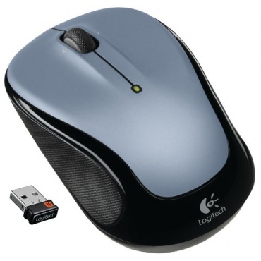 Logitech M325 optische PC Maus schnurlos hellsilber Bild 1