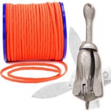 Anker 4 kg u Leine 30 m,8mm Polyethylen,wellenshop Bild 1