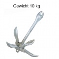 Faltklappanker Anker 10 kg Stahl,bootsshop Bad Ischl Bild 1