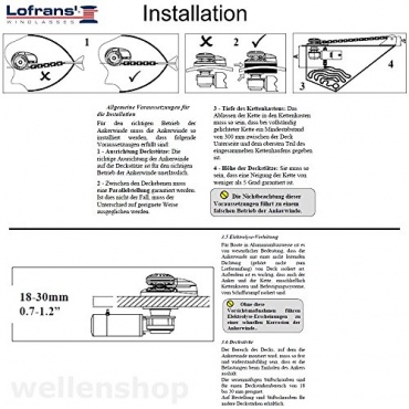 Lofrans X1 Ankerwinde Aluminium 500W Kette,wellenshop Bild 1