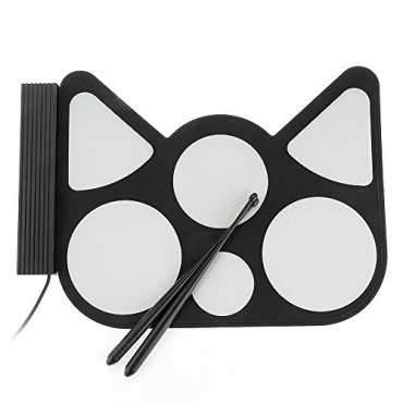USB Roll Up E-Drum Tragbar Faltbar Silikon E-Schlagzeug Bild 1