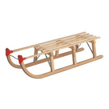 Gloco Davoser Schlitten aus Buchenholz mit Sitz,110 cm Bild 1