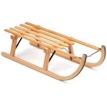 Hamax Kinder Holzschlitten DAVOS mit Sitz,90x33x27 Bild 1