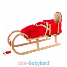 Pinolino Hrnerschlitten aus Holz mit Zugseil Bild 1