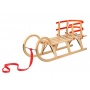 Impag Hrnerschlitten mit Zuggurt und Lehne Rot 125 cm Bild 1