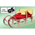 Impag Hrnerschlitten mit Zuggurt Lehne Rot 115cm Bild 1