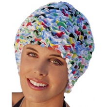 Fashy Damen Badekappe mit Rschen, bunt, 3449 Bild 1