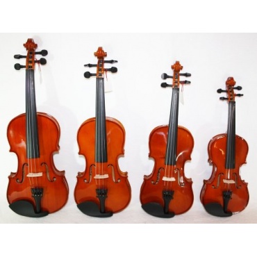 massive Geige / Violine Garnitur + Koffer & Bogen, 3/4 Bild 1