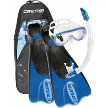 Cressi Schnorchel-Set Palau Saf Bag, Blau, 35/38 Bild 1