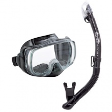 TUSA Sport Schnorchelset Imrpex 3D Dry, Black Bild 1