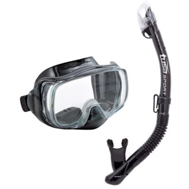 TUSA Sport Schnorchelset Imrpex 3D Dry, Black Bild 1
