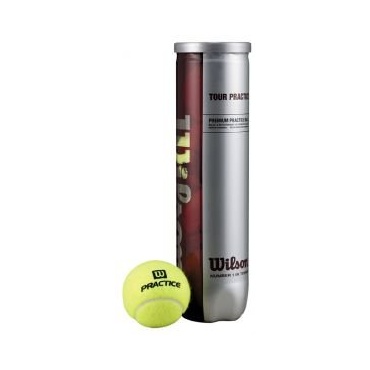 Wilson Tennisball Tour Practice, gelb, 4 Stck Bild 1