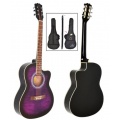 ts-ideen Design Akustik Westerngitarre mit Motivdruck in Flieder Lila  Bild 1