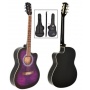 ts-ideen Design Akustik Westerngitarre mit Motivdruck in Flieder Lila  Bild 1
