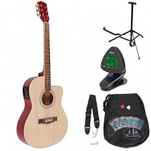 ts-ideen Elektro Akustik Gitarre Natur Westerngitarre Bild 1