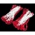 Starlite Allwetter Basketballnetz Rot u wei,45.7cm Bild 2