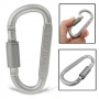 Clixsy Karabiner Aluminiumlegierung D Form Grau Bild 1