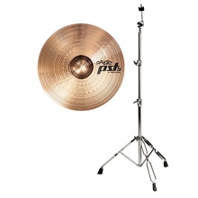 Paiste 20  PST 5 Medium Ride Becken und Beckenstnder gerade Set Bild 1