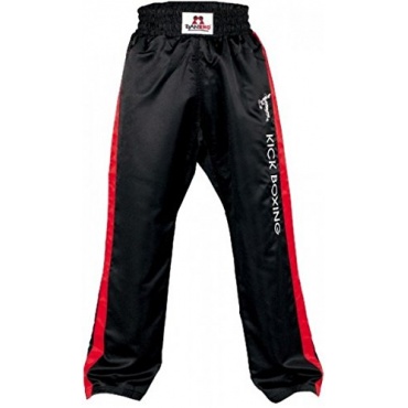 DANRHO Kampfsport Hose Kickboxing, Schwarz/Rot 150 cm Bild 1