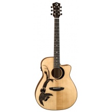 Luna Artist Akustikgitarre mit Phoenix-Inlay Bild 1