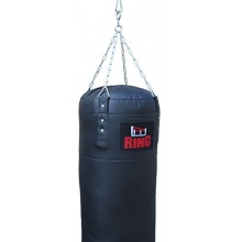 Ring-Sport Punchingsack Leder 140x40cm Schwarz 40kg Bild 1