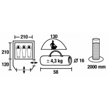 High Peak Zelt Kira 3,Kuppelzelt, 3 Pers. Bild 1