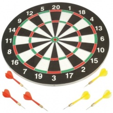 HUDORA Dartscheibe York, 43 cm , 6 Pfeile Bild 1