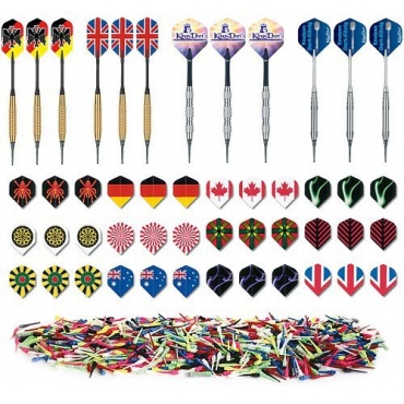 Kings Dart Set 12 Pfeile, 36 Flights, 500 Spitzen Bild 1