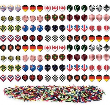 Kings Dart Dart-Set 120 Flights und 500 Dartspitzen Bild 1