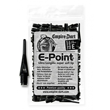 100 EMPIRE Dart E-Point Dartspitzen 2 BA kurz(schwarz) Bild 1