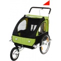 SAMAX Fahrradanhnger und Jogger 2 In 1 grn schwarz  Bild 1