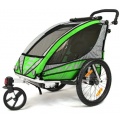 Qeridoo Kinder Fahrradanhnger Sportrex1 Grn  Bild 1