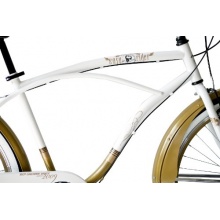 26zoll CRUISER KCP HERREN 6 Gang weiss gold RETRO  Bild 1