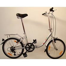 Germanxia Faltrad COMFORT 20Zoll 6-Gang Shimano Silber Bild 1