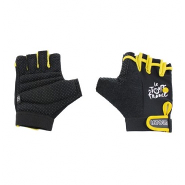 Tour de France Gel-Fahrradhandschuhe schwarz gelb XL Bild 1