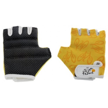 Tour de France Fahrradhandschuhe schwarz gelb S Bild 1