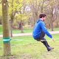 Relaxdays Slackline Set mit Baumschutz Hilfsseil Bild 1