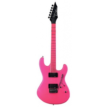 Dean Custom Zone E-Gitarre, mit 2 Humbucker-Pickups, fluoreszierendes Pink Bild 1