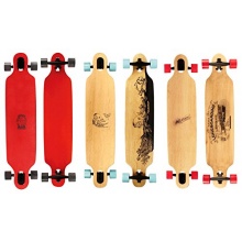 Nijdam Longboard mit Design,Blank Schwarz Rot, 42 zoll Bild 1
